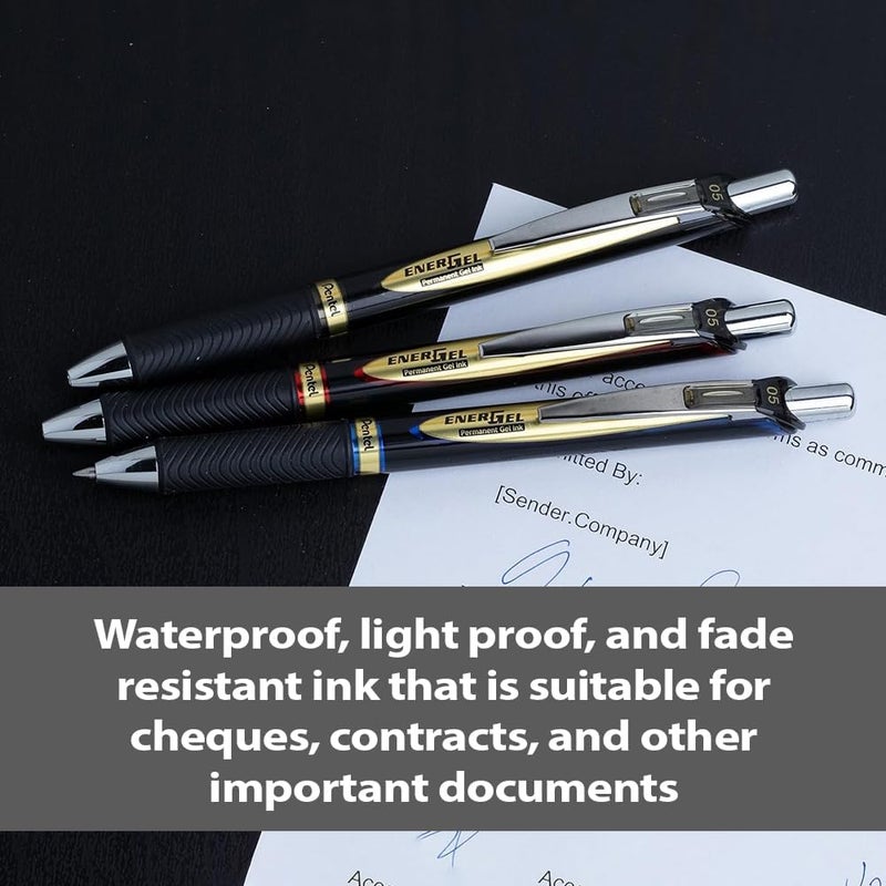 بنتل أقلام جل حبر دائمة من بنتل إنرجيل - 0.5 مم، أسود - Image 2