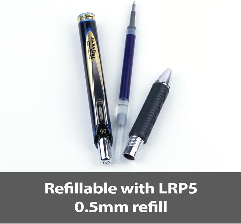 بنتل أقلام جل حبر دائمة من بنتل إنرجيل - 0.5 مم، أسود - Image 4