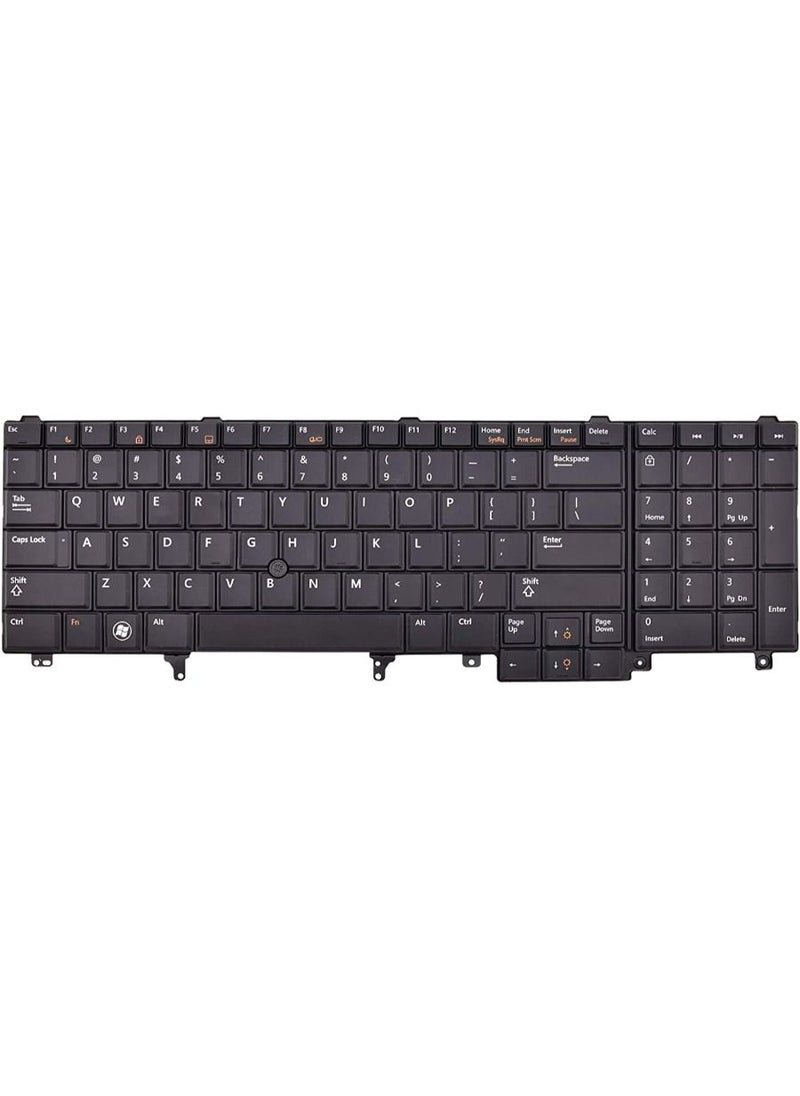 PARTNER - Replacement Keyboard Compatible with Dell Latitude E5520 E5520m E5530 E6520 E6530 E6540 Precision M4600 M4700 M4800 M6600 M6700 Laptop US Layout - Image 1