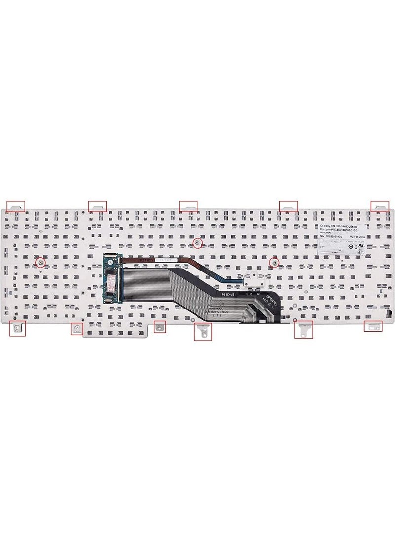PARTNER - Replacement Keyboard Compatible with Dell Latitude E5520 E5520m E5530 E6520 E6530 E6540 Precision M4600 M4700 M4800 M6600 M6700 Laptop US Layout - Image 1