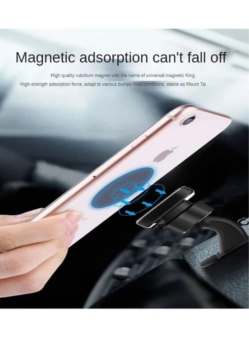 GO-Des GD-HD635 2in1 Magnetic Car Phone Holder Mount - 360 Degree Adjustable Head Dashboard and Air Vent Mount, Universal with All Devices (Type C) - Image 4