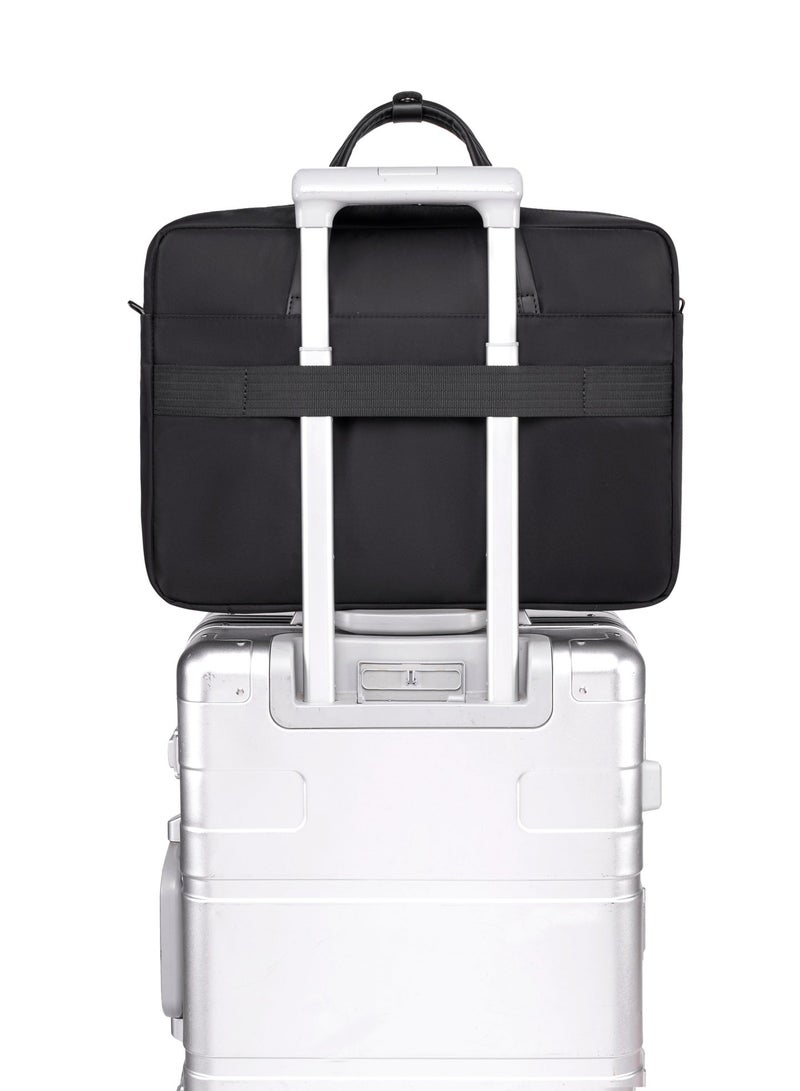 ARCTIC HUNTER Office Laptop Bag Water Resistant Anti-theft Messenger Bag 16.5 inch with Adjustable shoulder strap Cross Body Bag for Men and Women, GWB00849 - Black - Image 3