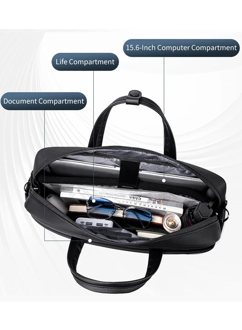ARCTIC HUNTER Black Office Laptop Bag Water Resistant Anti-theft Messenger Bag 16.5 inch with Adjustable shoulder strap Cross Body Bag for Men and Women, GWB00849 - Black  | Best Price UAE