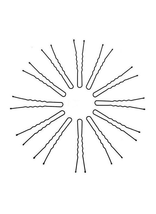 FOK Set Of 50 Pcs (7 Cm) Curved U Shape For Bun Juda Bobby Hairpin Clips Barrette Styling Tools Accessories For Girls & Women Black - Image 4