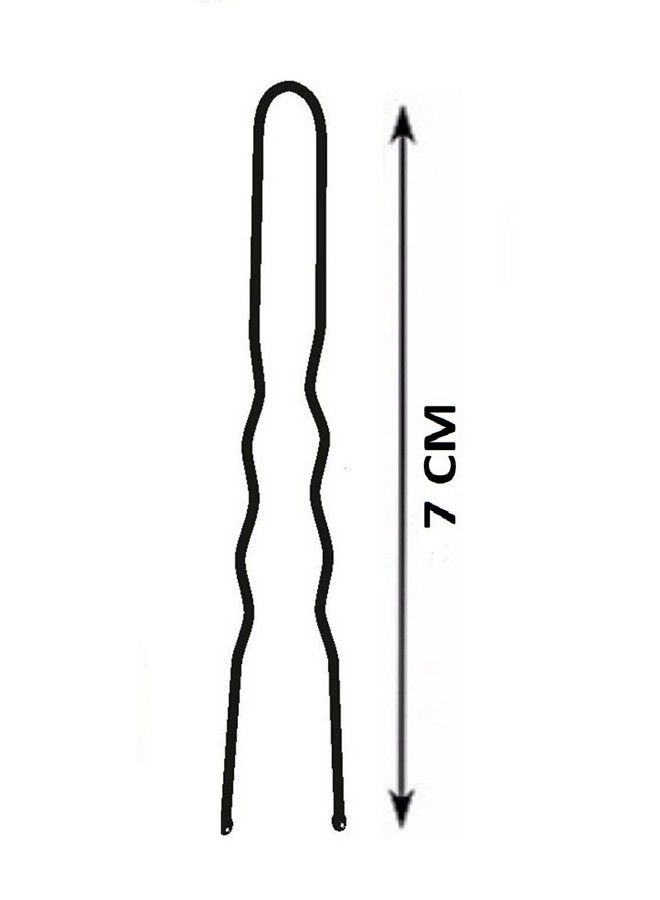 FOK Set Of 50 Pcs (7 Cm) Curved U Shape For Bun Juda Bobby Hairpin Clips Barrette Styling Tools Accessories For Girls & Women Black - Image 3