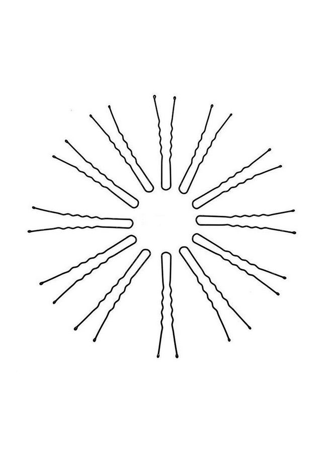 FOK Set Of 50 Pcs (7 Cm) Curved U Shape For Bun Juda Bobby Hairpin Clips Barrette Styling Tools Accessories For Girls & Women Black - Image 2