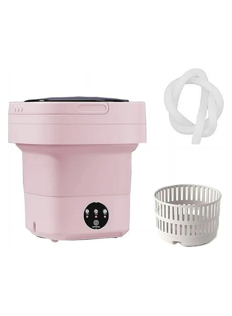 Huitich Portable Foldable Washing Machine 8L Pink - Image 1