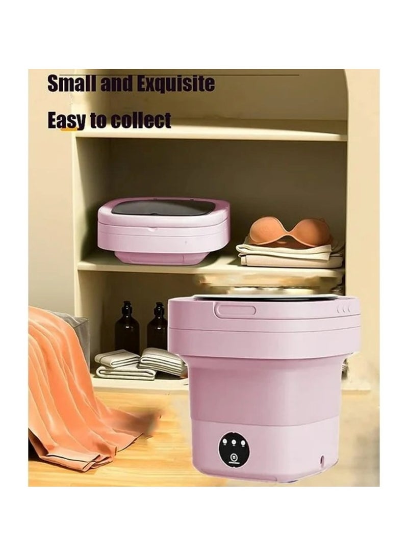 Huitich Portable Foldable Washing Machine 8L Pink - Image 4