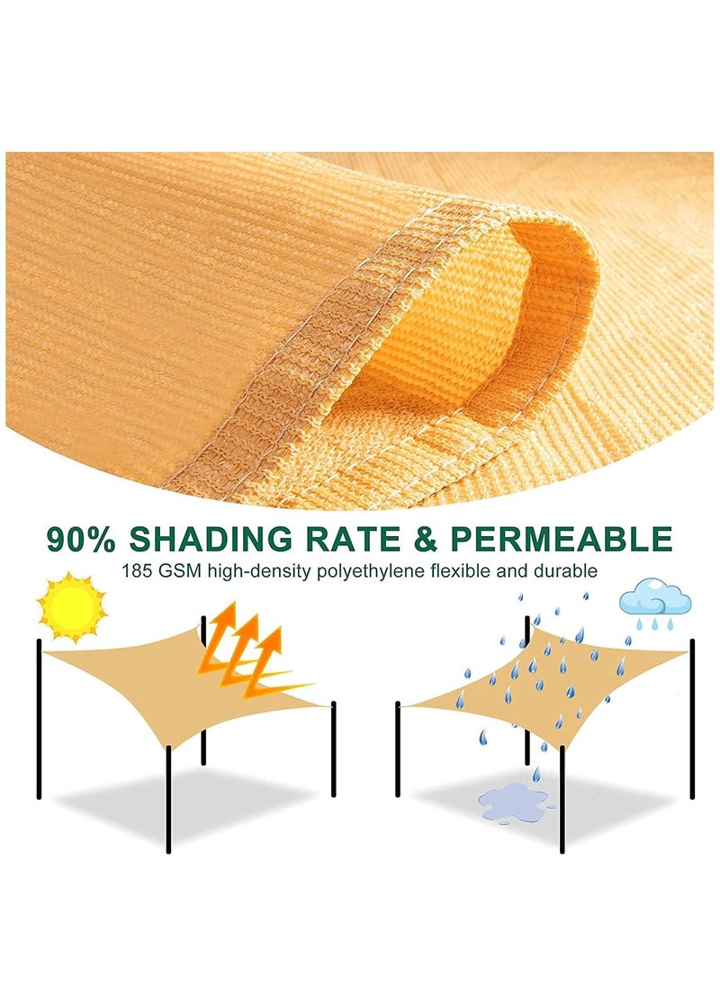 Sun Shade Sail Rectangle UV Block Canopy for Patio Backyard Lawn Garden Outdoor Activities, Sand (3.05m x 3.96m) - pzsku/ZEFC5DAB2567A3DB0C697Z/45/_/1659596477/1da06184-b3a7-4d78-a1c5-8d05d2222c04