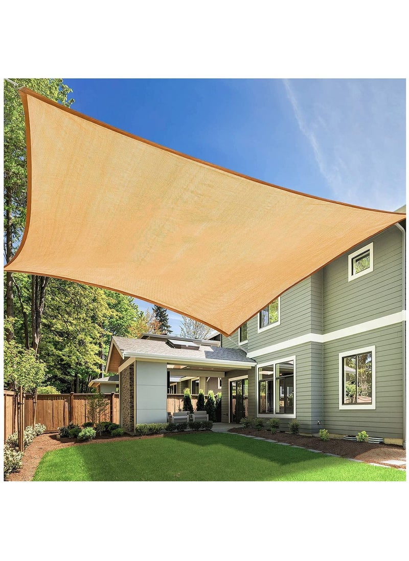 Sun Shade Sail Rectangle UV Block Canopy for Patio Backyard Lawn Garden Outdoor Activities, Sand (3.05m x 3.96m) - pzsku/ZEFC5DAB2567A3DB0C697Z/45/_/1659596477/e4fece74-1a67-46bc-bc95-e1ca541c1a62