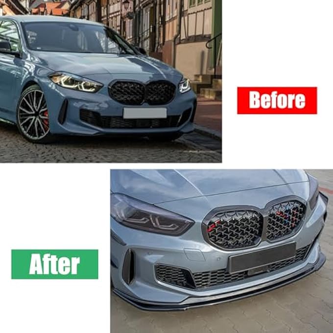 FINMOKAL Front Bumper Splitter Lip Chin Spoiler Air Dam Body Kit Compatible with BMW 1 Series F40 M Sport 118i 120i 128ti 2020+ (Glossy Black) - Image 4