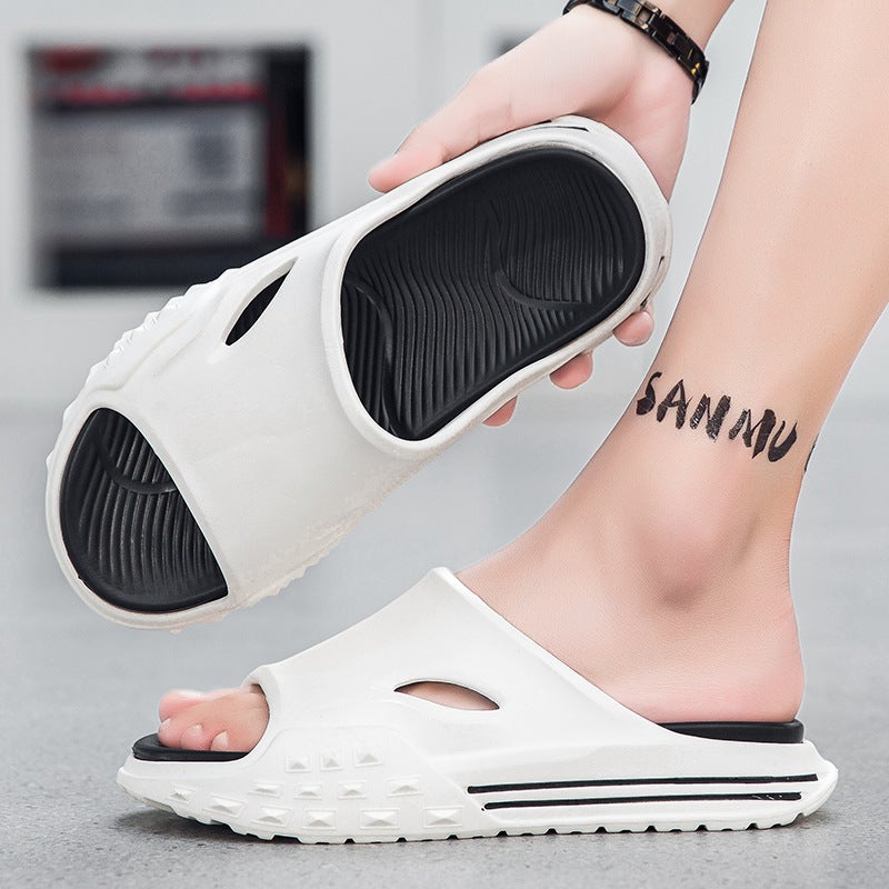 Slippers Men'S Thick-Soled Eva Sports Slippers Outer Wear Fashionable One-Word Shops Casual Beach Sandals - Image 3