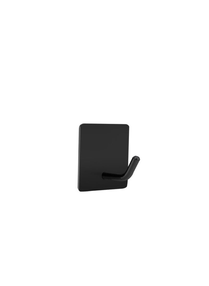 PROMASS Stainless Steel Sticky Hook Kitchen Bathroom Multi-functional Wall Mount Black - 4.5x4.5x3 cm  - Image 1