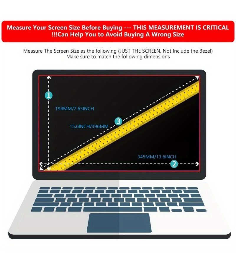 15.6 Inch Anti Glare Screen Protector Film For Notebook Computers 16 9 Display Ratio - Image 2