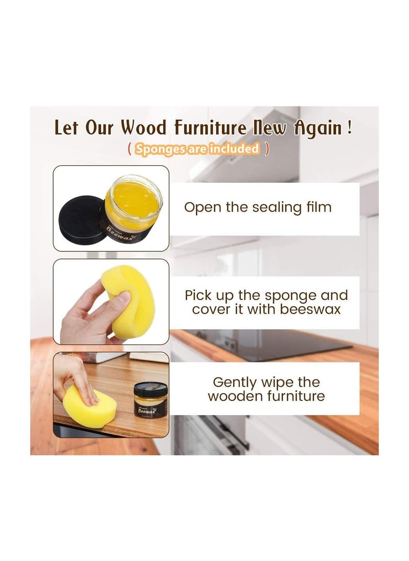 Generic - Wood Seasoning Beewax Natural Beewax Traditional Wood Wax Multipurpose Beeswax Furniture Polish for Wood and Furniture, Natural beeswax Wood Cleaner and Polishing, for Furniture, Floor, Tables - Image 1
