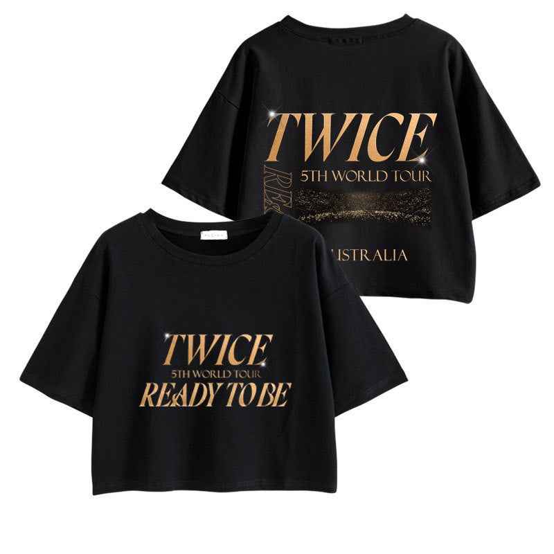 TWICE2023 Concert ReadyToBe Around the Same Style Short-sleeved T-shirt Loose Printed Summer Singing Clothes - Image 1