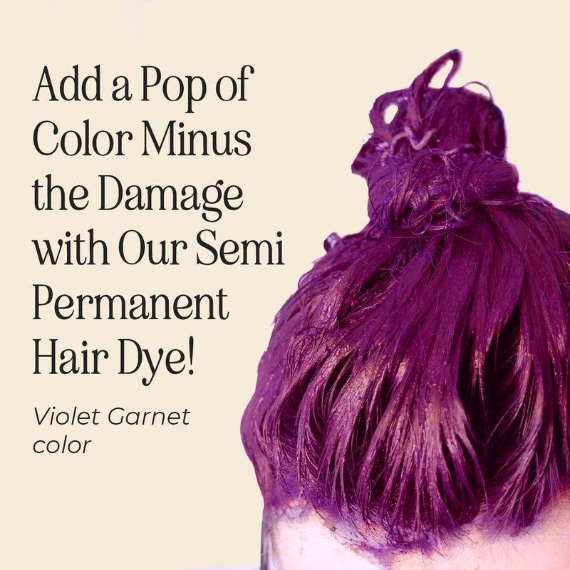 INH Semi Permanent Hair Color | Color Depositing Conditioner | Garnet Violet Hair Dye | No Bleach & No Peroxide Temporary Tint for Women & Men | Vegan, Ammonia Free, & Sulfate Free | Ready to Use, 6oz - Image 2