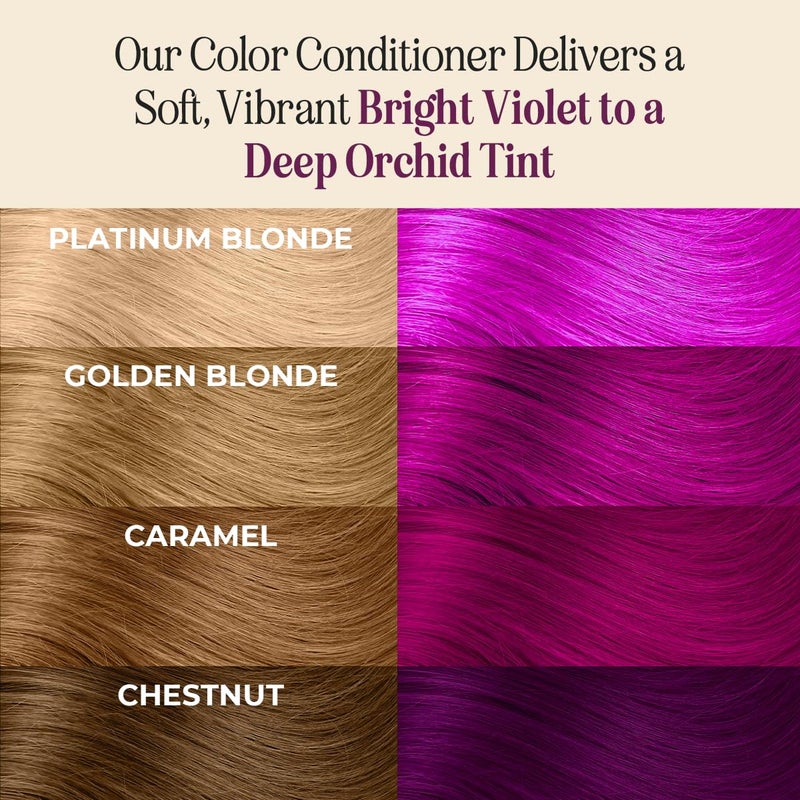 INH Semi Permanent Hair Color | Color Depositing Conditioner | Garnet Violet Hair Dye | No Bleach & No Peroxide Temporary Tint for Women & Men | Vegan, Ammonia Free, & Sulfate Free | Ready to Use, 6oz - Image 3