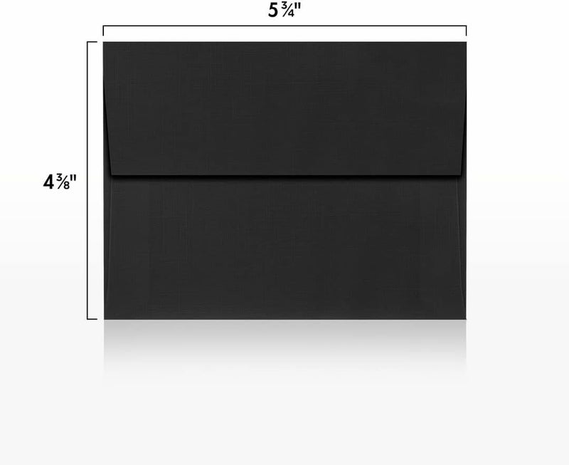 LUXPaper A2 Invitation Envelopes | Peel & Press | 4 3/8" x 5 3/4" | Black Linen | 80lb. Text | 50 Qty - Image 3