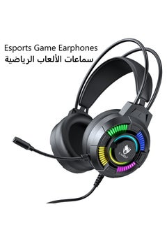 PC Gaming Headphone with Mic and LED Light,Professional Gaming Headset For PS4/PS5/XOne/XSeries/Nintendo Switch/PC -Wired
