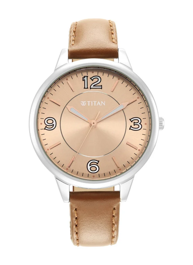 تيتان Leather Analog Wrist Watch 2617SL05