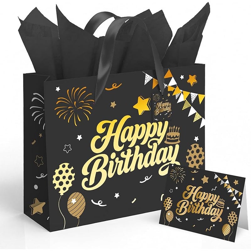 Sipthene Black Birthday Gift Bag - Image 1