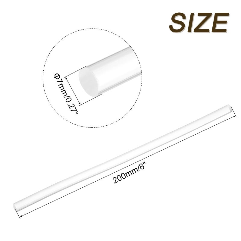 uxcell Mini Hot Glue Sticks for Glue Gun 7mm x 200mm Clear 12pcs - Image 2