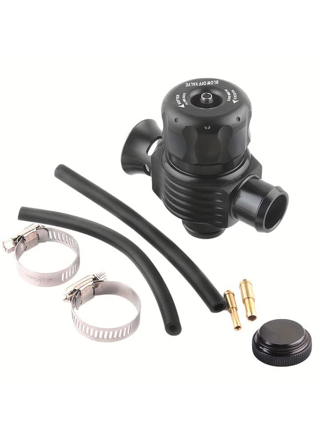 صمام تنفيس ألومنيوم عالمي 25 ملم مزدوج المنفذ متوافق مع VAG 1.8T أسود - Image 1