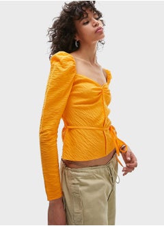 Tie Detail Wrap Top