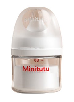 Minitutu Anti-Colic, Wide-Neck Glass Feeding Bottle With Breast-Like Nipples 80 ML, 0M+  - Image 1