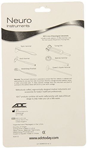 ADC Buck Neurological Hammer with Concealed Brush and Needle, Chrome-Plated Medical Instrument - Image 2