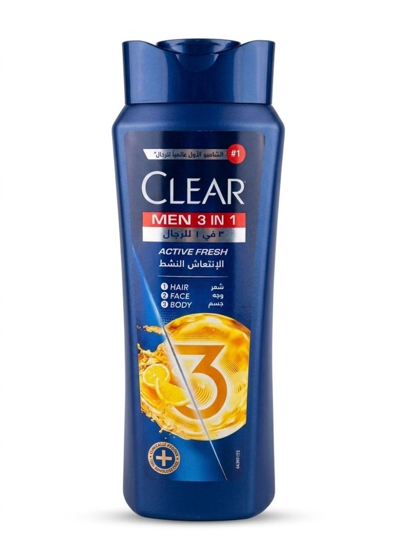 كلير شامبو للرجال  للشعر والوجه والجسم 3 * 1  600 مل - Image 1