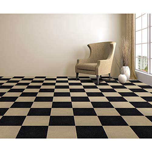 Achim Nexus Self Adhesive 12-Inch Carpet Floor Tiles, 12 Tiles - 12" x 12", Jet Black - Peel & Stick, DIY Flooring for Kitchen, Dining Room, Bedrooms & Bathrooms by Achim Home Decor - Image 5