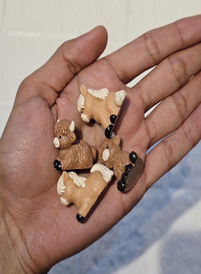 ARUNA DECOR Miniature Cow Family Set of 4 | PVC Animal Figurines for Miniature Garden Decor, Dollhouse Accessories & Unique Gifting - Image 2