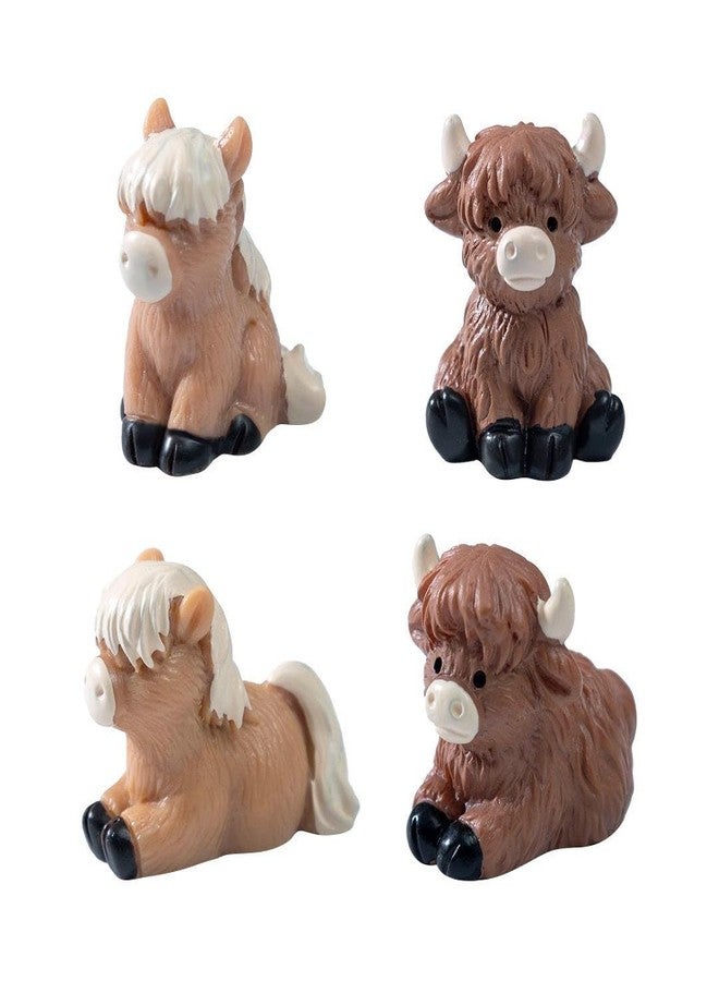 ARUNA DECOR Miniature Cow Family Set of 4 | PVC Animal Figurines for Miniature Garden Decor, Dollhouse Accessories & Unique Gifting - Image 4