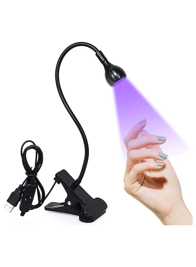 general 3W UV Nail Lamp Hands Free Gel LED Nail Dryer Nail Polish Curing Lamps Rotated with Fixed Clip for Gel Nails - Image 1