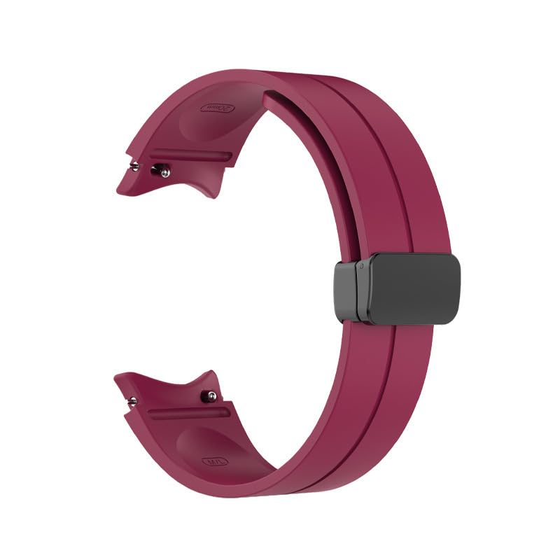 Like Star 20MM Adjustable Soft Silicone Strap with Folding Magnetic Lock Compatible with Samsung Galaxy Watch 4/5/6/Pro Classic Watch 4 46mm Silicone Strap (Only Strap) - Image 1
