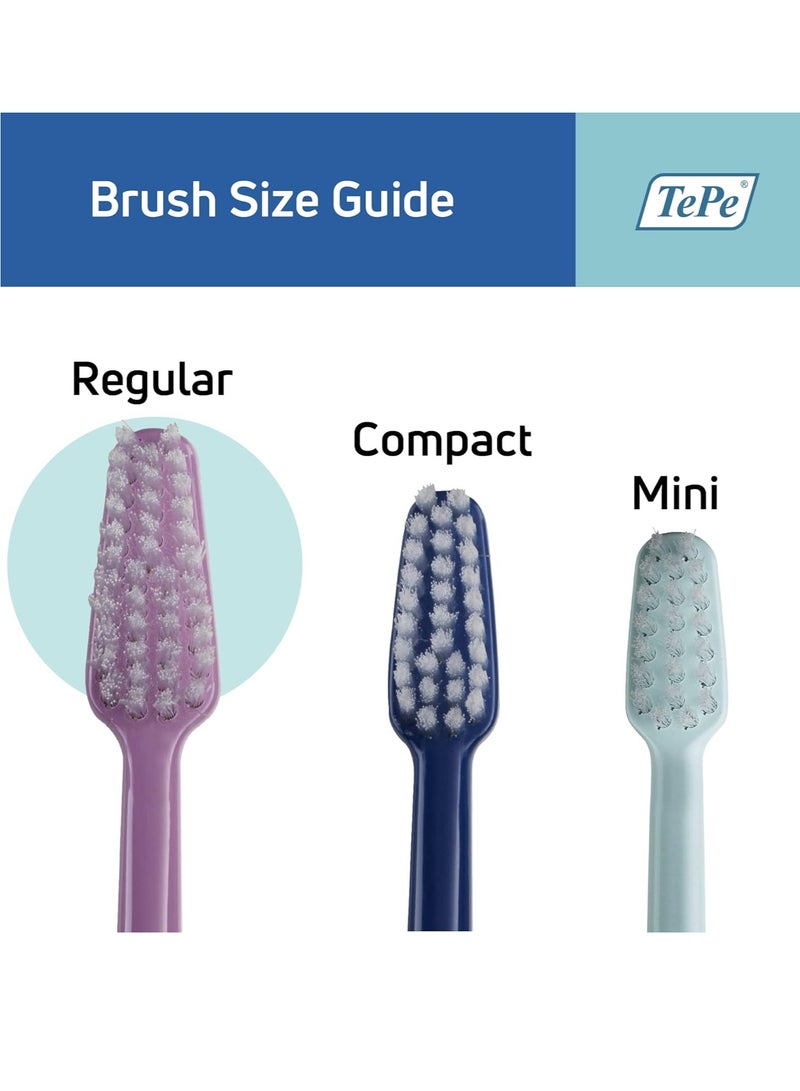 TePe Select Extra Soft Toothbrush, Adult Extra Soft-Bristle Toothbrush with Tapered Head and Angled Neck, Pack of 1 - Image 4