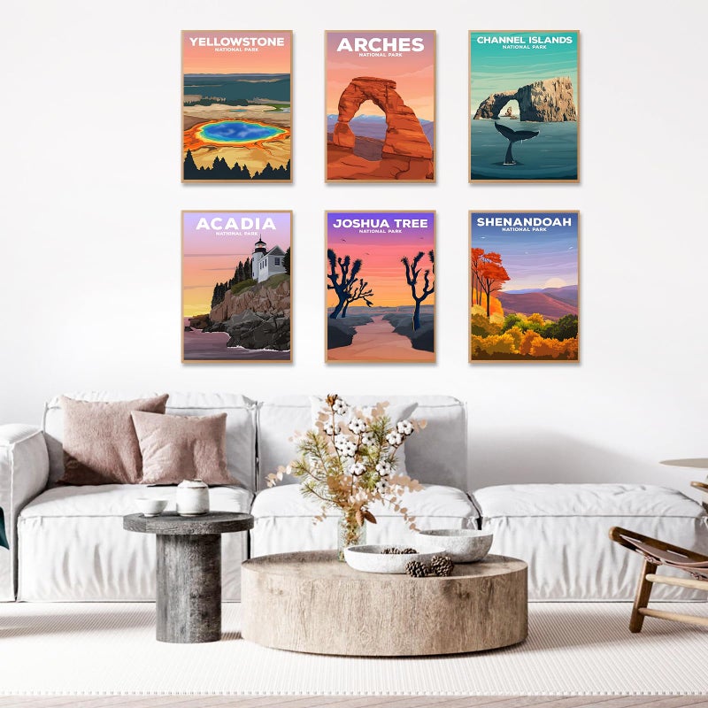 Okarina 6 Pack Paint by Numbers Kit for Adults Beginner, National Park Adult Paint by Number Kits on Canvas, DIY Acrylic Oil Painting by Numbers Kits, Perfect for Home Decor 10x14 Inch - Image 4