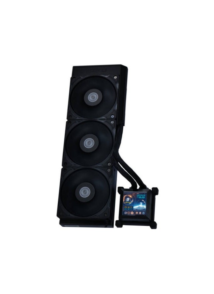 LIAN LI HydroShift LCD 360S AIO Liquid CPU Cooler, 360mm Radiator, 2.88" IPS Display, 3800 RPM Pump Speed, 2500 RPM Fan Speed, 73.14 CFM Airflow, FBD Bearing Type, Black | G89.GHSLCD36SB.00  - Image 2