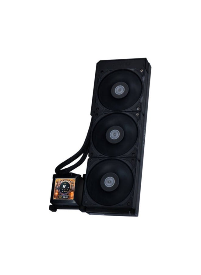 LIAN LI HydroShift LCD 360S AIO Liquid CPU Cooler, 360mm Radiator, 2.88" IPS Display, 3800 RPM Pump Speed, 2500 RPM Fan Speed, 73.14 CFM Airflow, FBD Bearing Type, Black | G89.GHSLCD36SB.00  - Image 3
