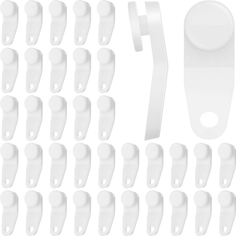 Patelai 100 Pieces Traverse Rod Slides Curtain Replacement White Plastic Snap in Traversing Slides Track Glider Window Door Shower Curtain Accessories - Image 1