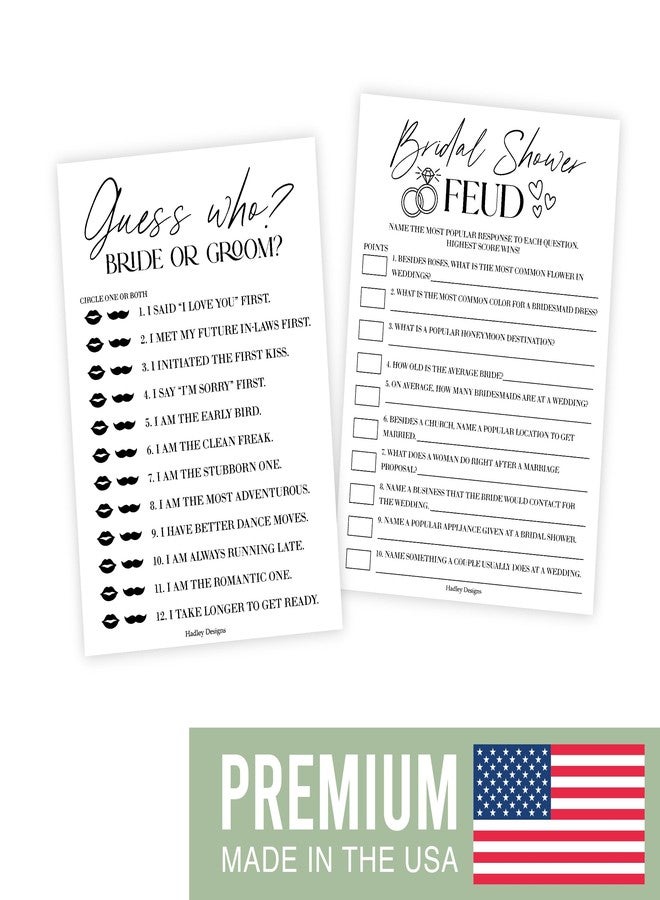 Hadley Designs 20 Minimalist Bridal Shower Games-Couples Wedding Shower Games, Bridal Games, He Said She Said Games, Family Feud Game - Image 5