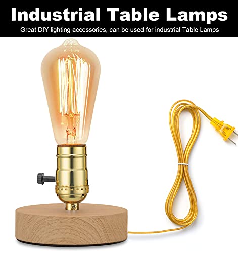 Qc Lamp Rewire Kit, Lamp Kits for Do It Yourself, Lamp Repair Kit with 3-Way Lamp Socket and Essential Hardware, 12 Ft Lamp Cord Replacement, Lamp Rewiring Kit for Table Lamps and Floor Lamps (Gold) - Image 5