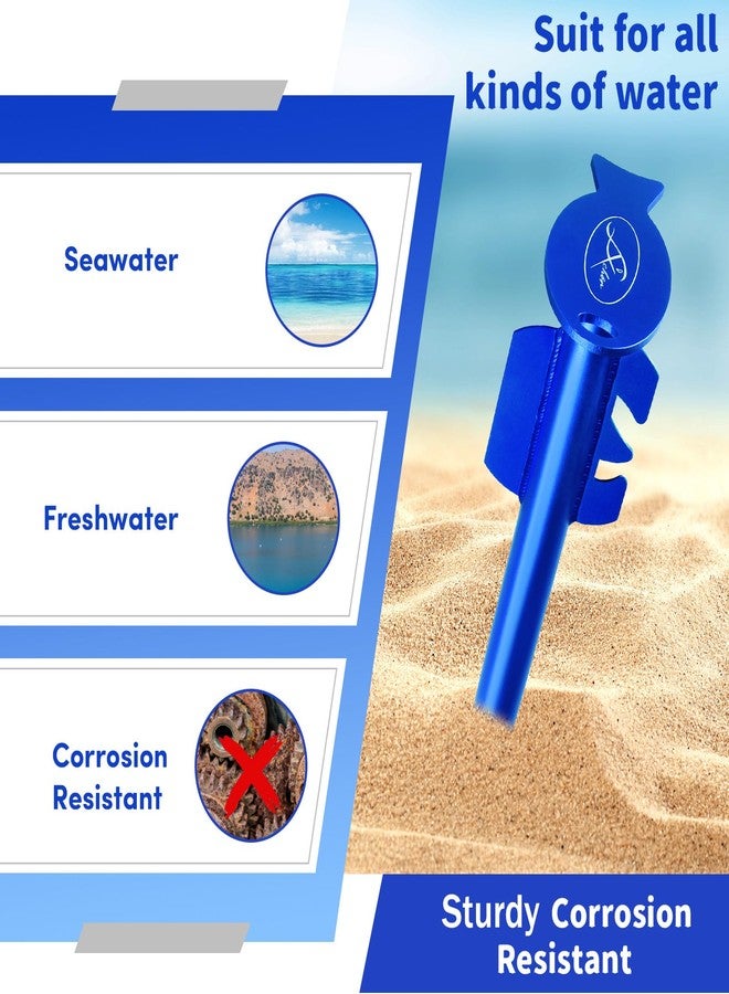 VEITHI 18 Inch Sand Anchor for Boat, Aluminum Spike Beach Anchor for Boats Lightweight and Non Rust, Winged Boat Anchor Keeps Watercraft Securely Anchored Near Shore, Beach or Shallow Water (Blue) - Image 5