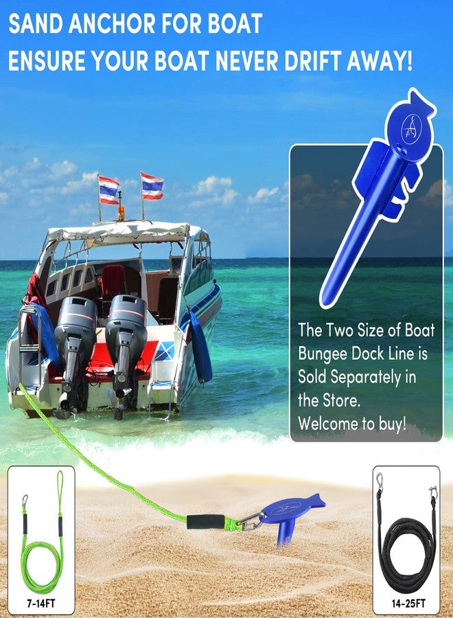 VEITHI 18 Inch Sand Anchor for Boat, Aluminum Spike Beach Anchor for Boats Lightweight and Non Rust, Winged Boat Anchor Keeps Watercraft Securely Anchored Near Shore, Beach or Shallow Water (Blue) - Image 2
