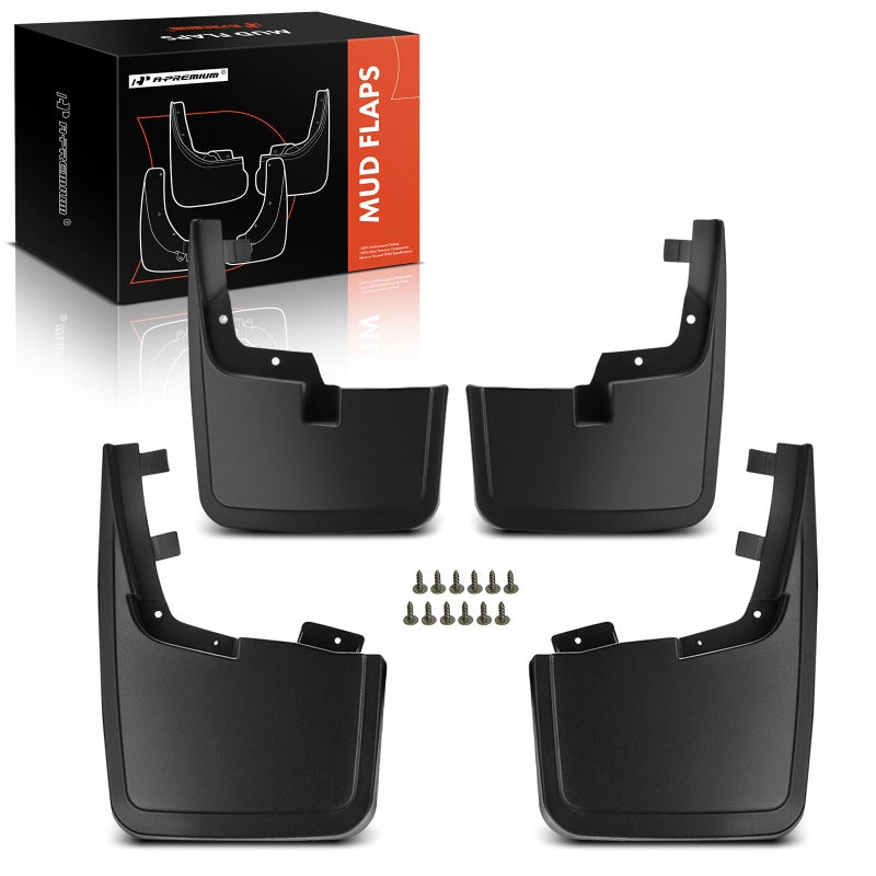 A-Premium APremium Set of 4PCS Mud Flaps Splash Wo Fender Flares not fit Raptor Compatible with Ford F150 20152020 Pickup Guards Mudguards Mudflaps Front and Rear