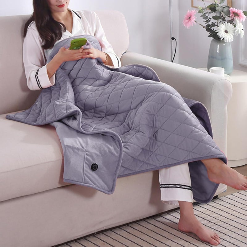 Heated Blanket Portable USB Heated Blanket Fast-Heating Washable Electric Hands and Knee Warmer for Office Home Car TravelHeated - Image 4