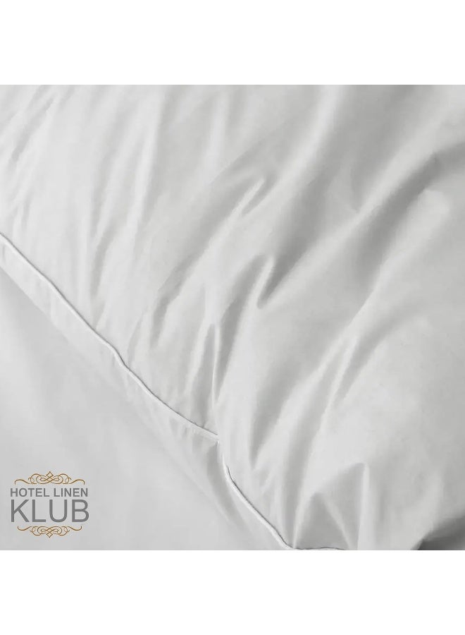 هوتيل لينين كلوب وسادة ريش وزغب البط من Hotel Linen Klub – وزن 1000 غرام، حشوة طبيعية من ريش وزغب البط لراحة مثالية، دعم فائق وتهوية ممتازة – وسادة سرير بجودة فنادق فاخرة، المقاس: 50 × 75 سم - Image 4