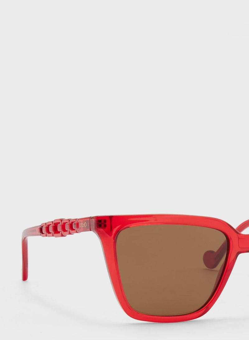 ليو جو نظارة شمسية بإطار مستطيل - Image 4